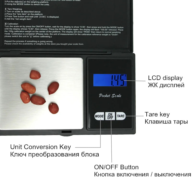 Digital Pocket Scale – 1000g/0.01g Precision