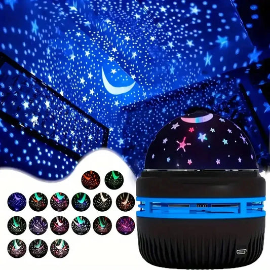 LED Starry Sky Projector Lamp – USB Rotating Night Light for Kids & Home Decor