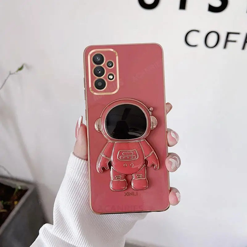 Astronaut Holder Plating Phone Case for Samsung Galaxy