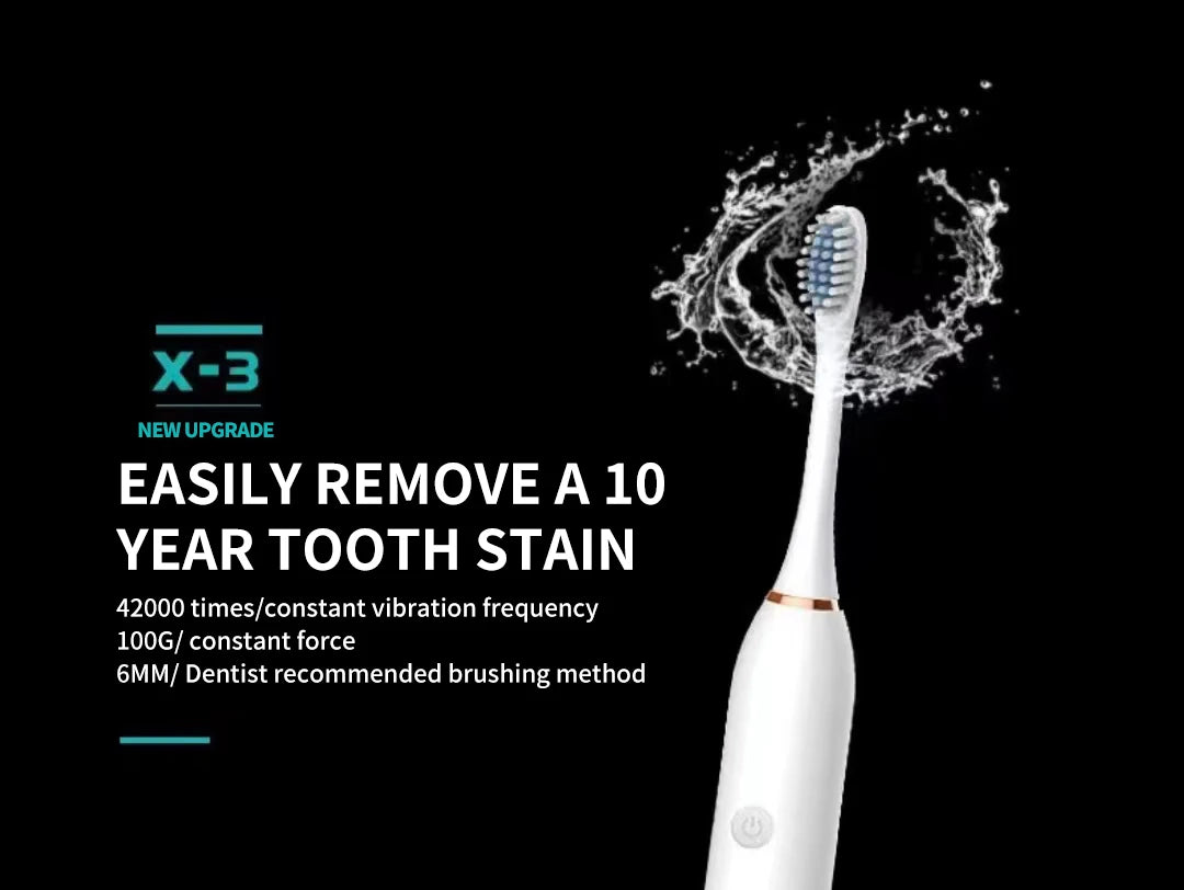 Sonic Electric Toothbrush – Rechargeable & Waterproof