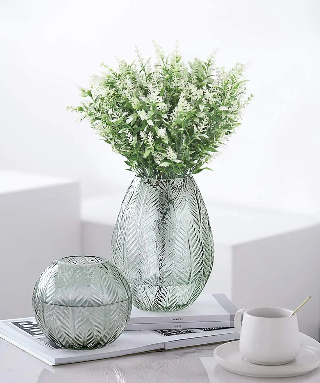 Artificial Flowers for Outdoor and Home Garden Decoration – UV Resistant Plastic Greenery Shrubs