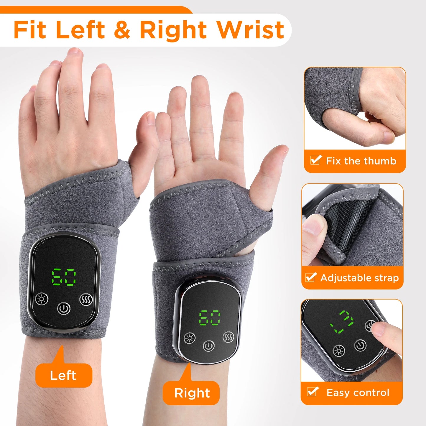 Electric Ankle & Wrist Massager – Hot Compress & Vibration Support