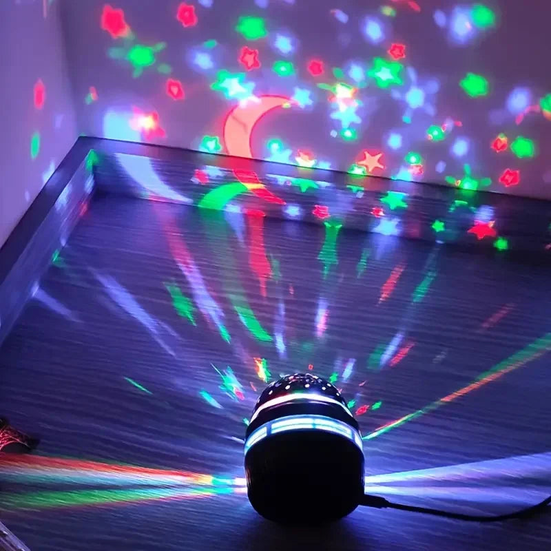 LED Starry Sky Projector Lamp – USB Rotating Night Light for Kids & Home Decor