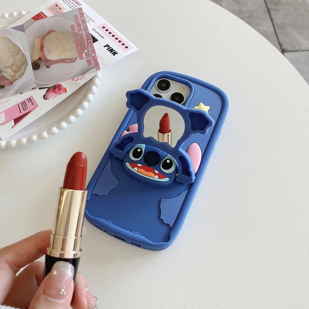 Cute 3D Stitch Cartoon Silicone Phone Case for iPhone Models