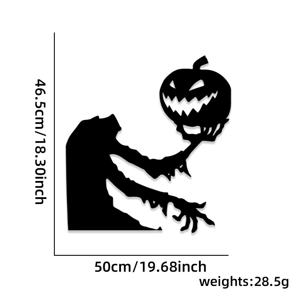 Black Halloween Door Sticker Decoration Bold, Creepy, and Perfect for Any Front Door