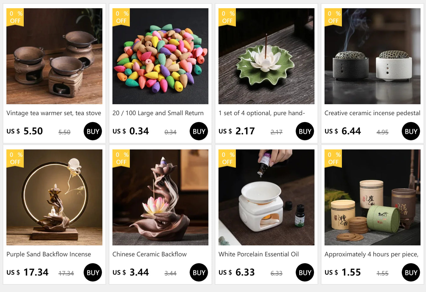 Backflow Incense Burner – Moon Design Ceramic Holder for Home and Office Decoration