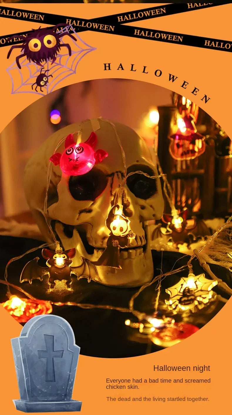 Halloween LED Pumpkin String Lights Bright, Festive, and Perfect for Any Halloween Setup