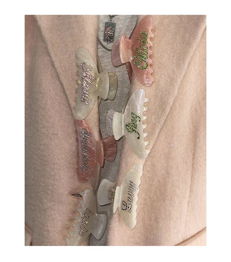 Personalized Name Hair Claw Clip for Women – Handmade Acrylic Hairpin