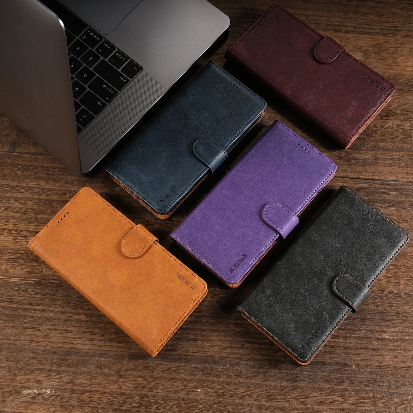 Business PU Leather Flip Wallet Case for Samsung Galaxy S25 S24 S23 Ultra S22 S21