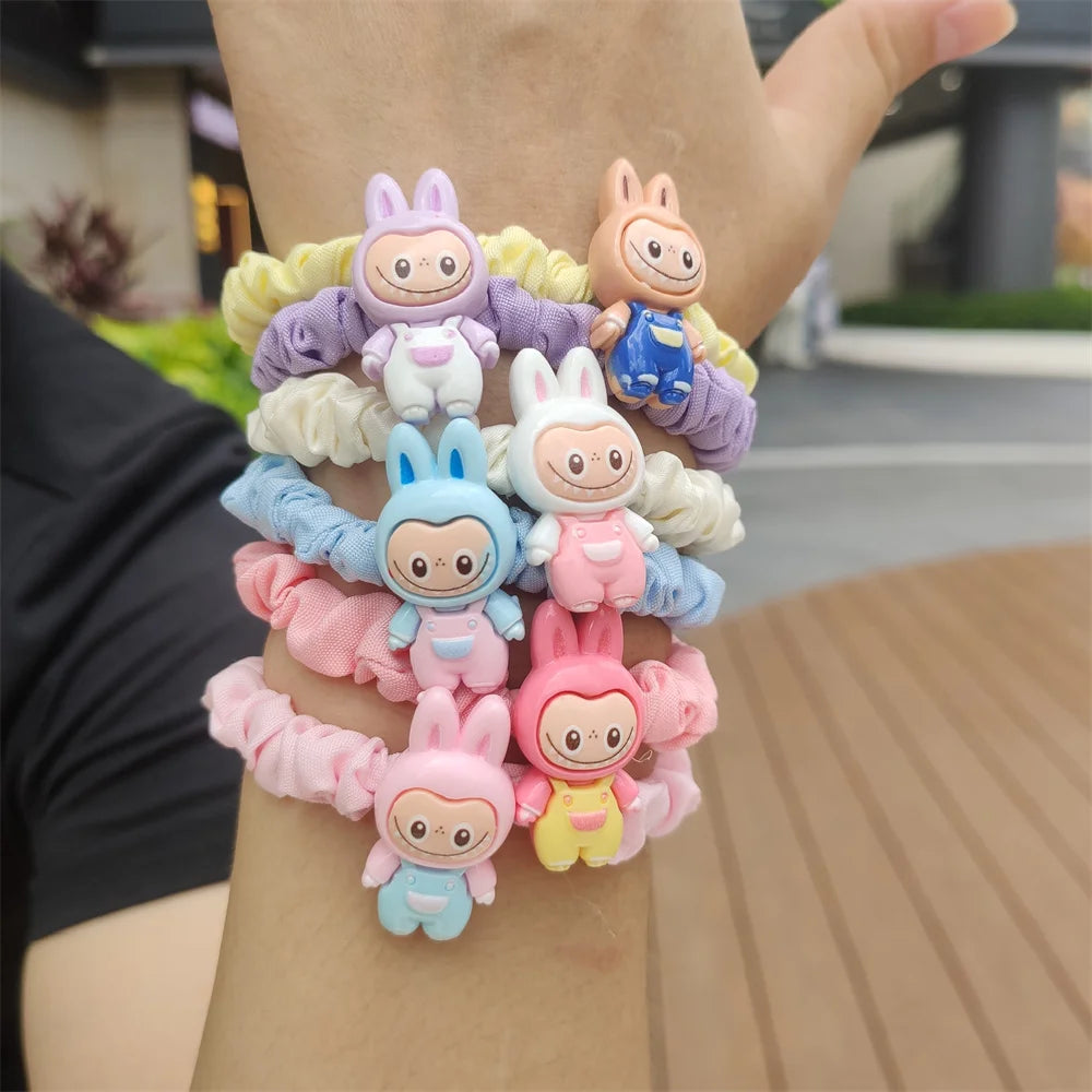 Cute Cartoon Hair Ties β 5/6pcs Elastic Ponytail Holders for Girls & Women