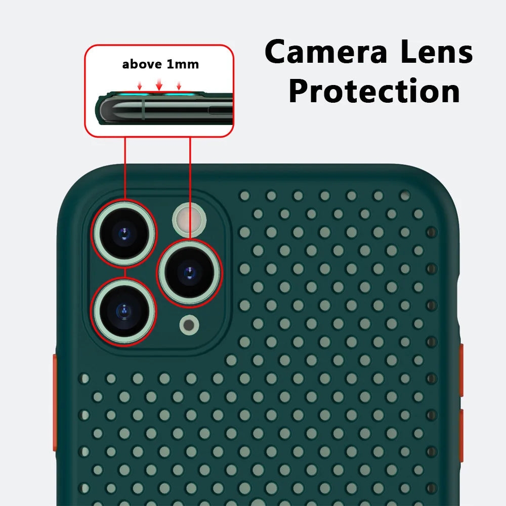 Breathable Cooling Silicone Protective Case for iPhone