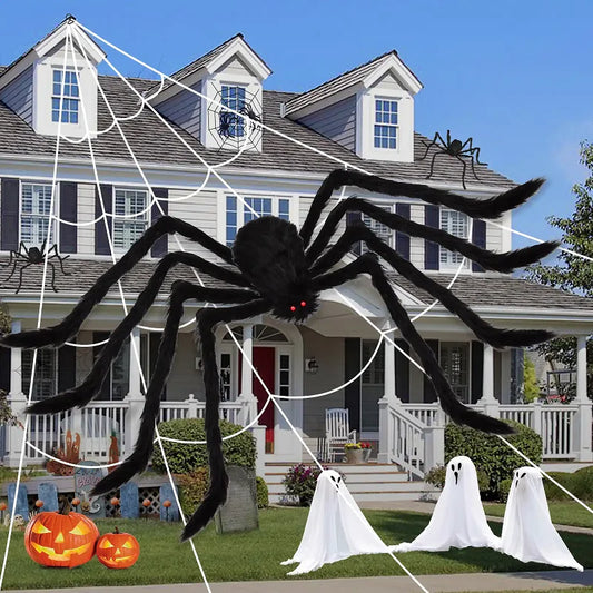 Giant Plush Spider Halloween Decoration – Realistic, Creepy, and Perfect for Indoor or Outdoor Use