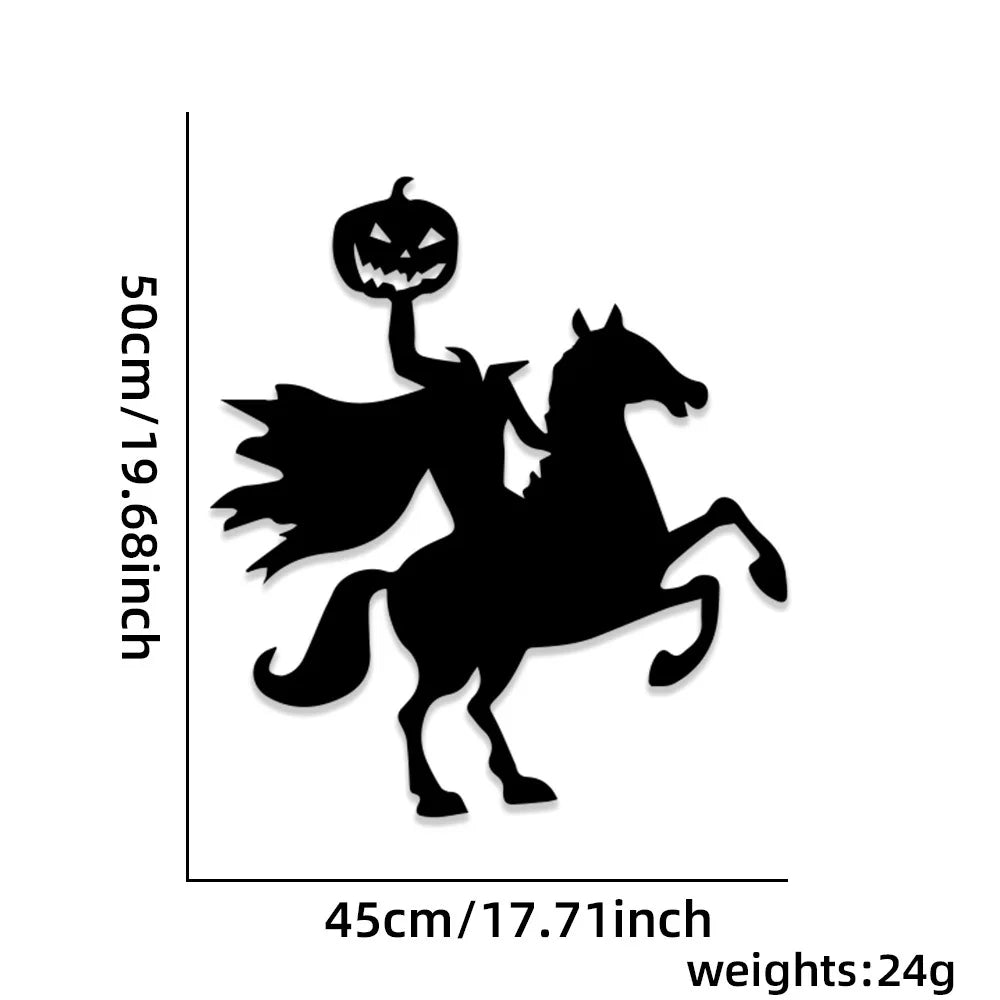 Black Halloween Door Sticker Decoration Bold, Creepy, and Perfect for Any Front Door