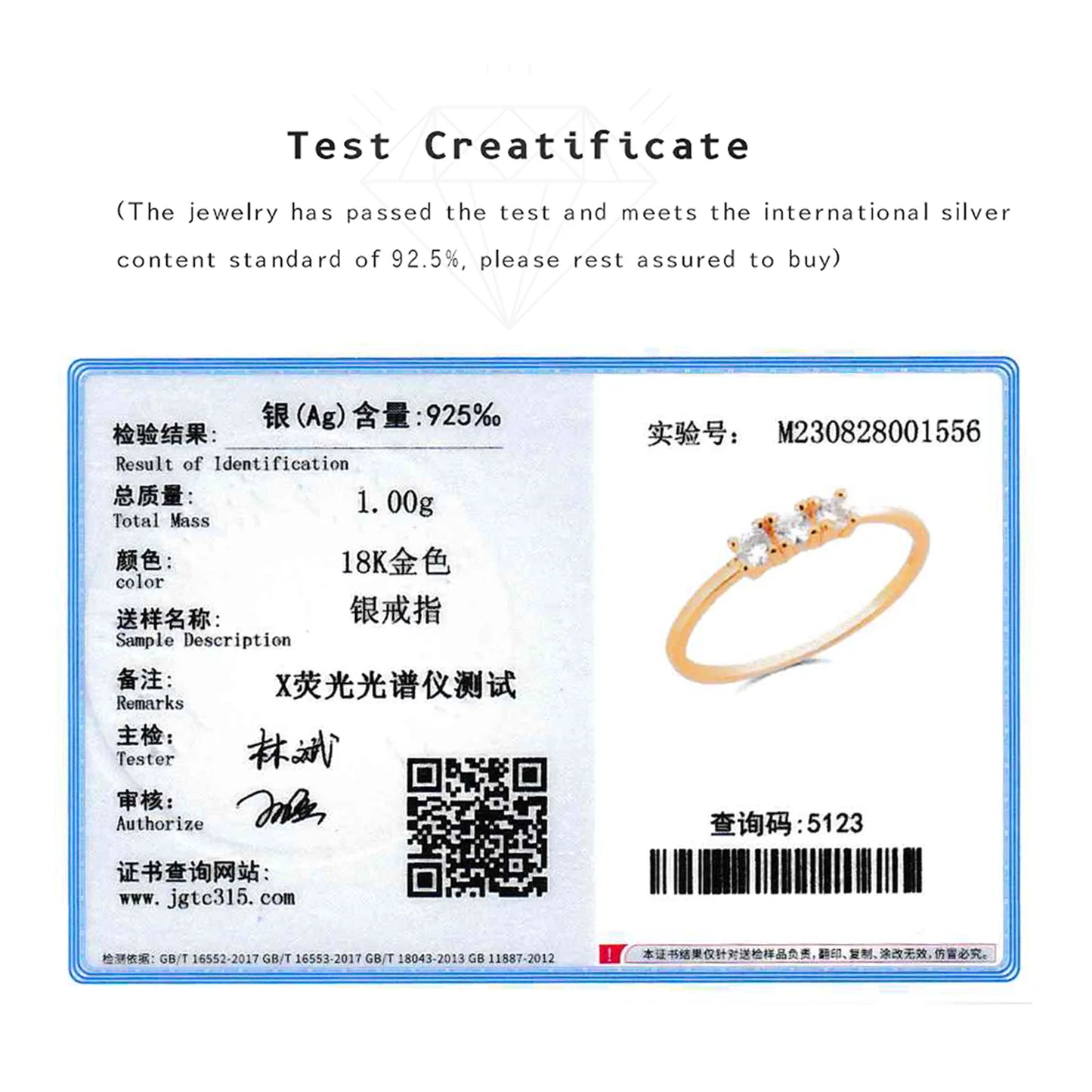 Gold Zircon Trio Ring for Women