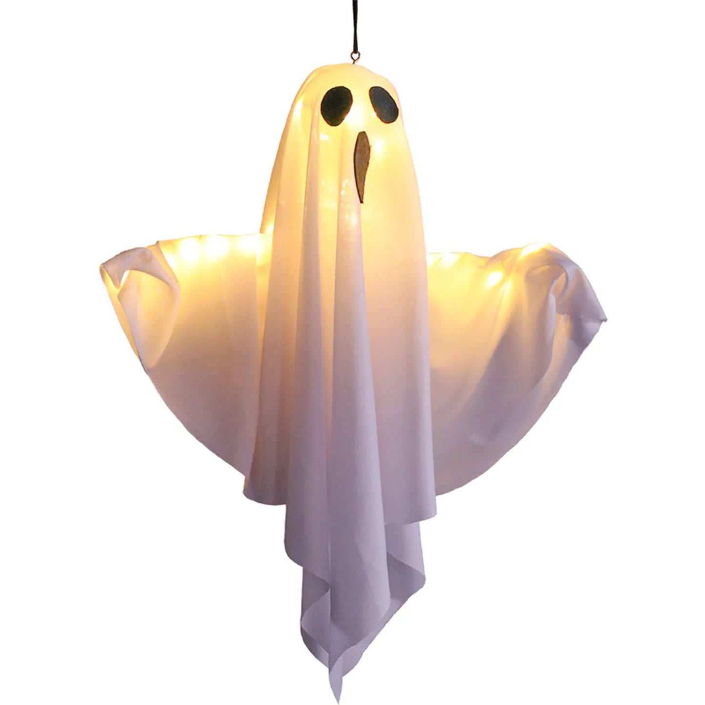 Halloween Light-Up Hanging Ghosts  Bright, Fun, and Perfect for Indoor or Outdoor Displays