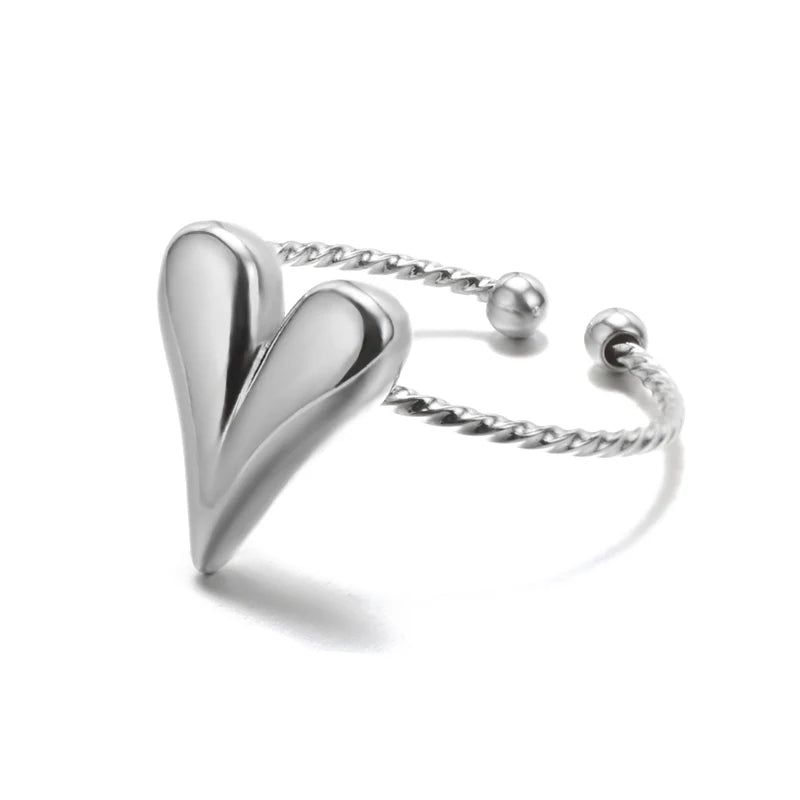 316L Stainless Steel Gold Rings – Luxury Adjustable Women’s Jewelry