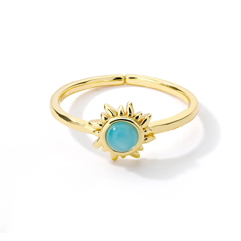 316L Stainless Steel Gold Rings – Luxury Adjustable Women’s Jewelry
