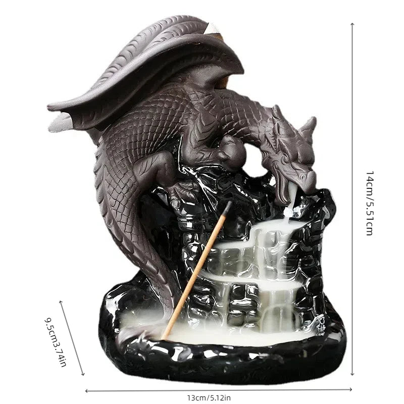 Dragon Backflow Incense Holder for Home Decor – Aromatherapy and Air Purification