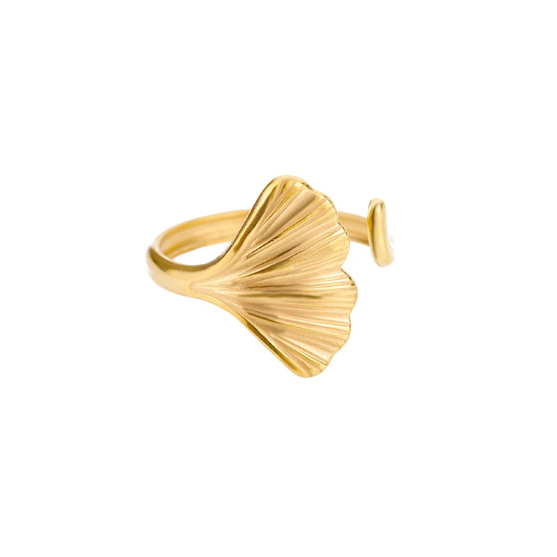 316L Stainless Steel Gold Rings – Luxury Adjustable Women’s Jewelry