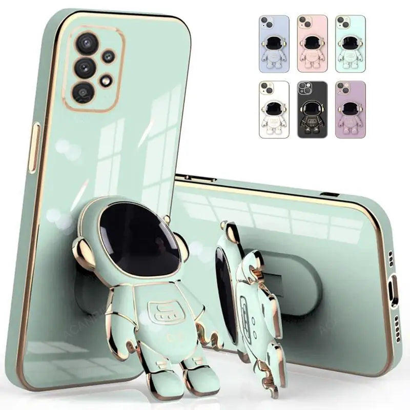 Astronaut Holder Plating Phone Case for Samsung Galaxy