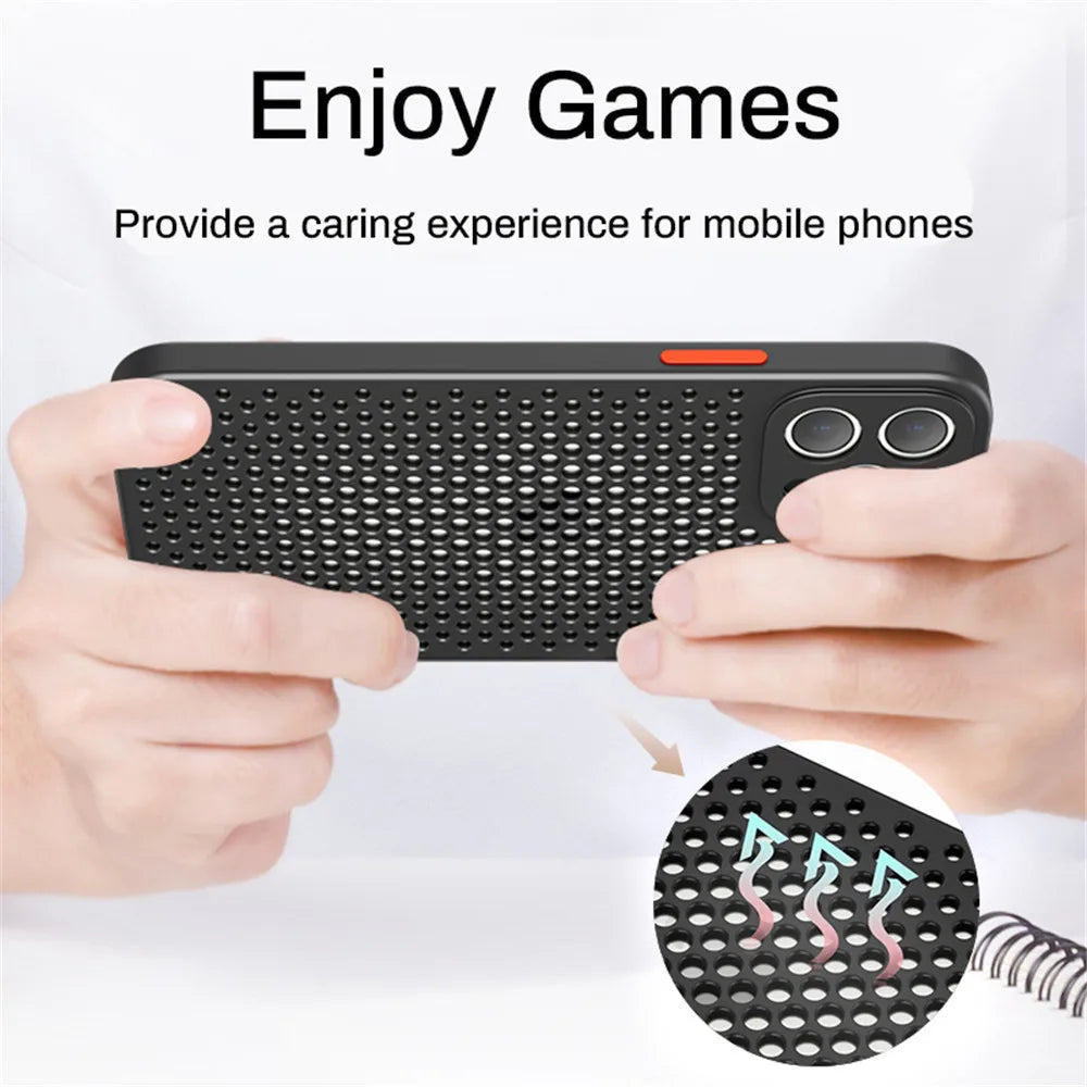Breathable Cooling Silicone Protective Case for iPhone