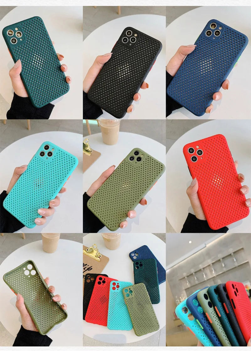 Breathable Cooling Silicone Protective Case for iPhone