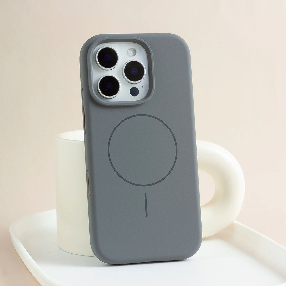 Magnetic Silicone MagSafe Case with Lanyard for iPhone