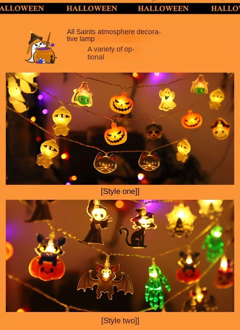Halloween LED Pumpkin String Lights Bright, Festive, and Perfect for Any Halloween Setup
