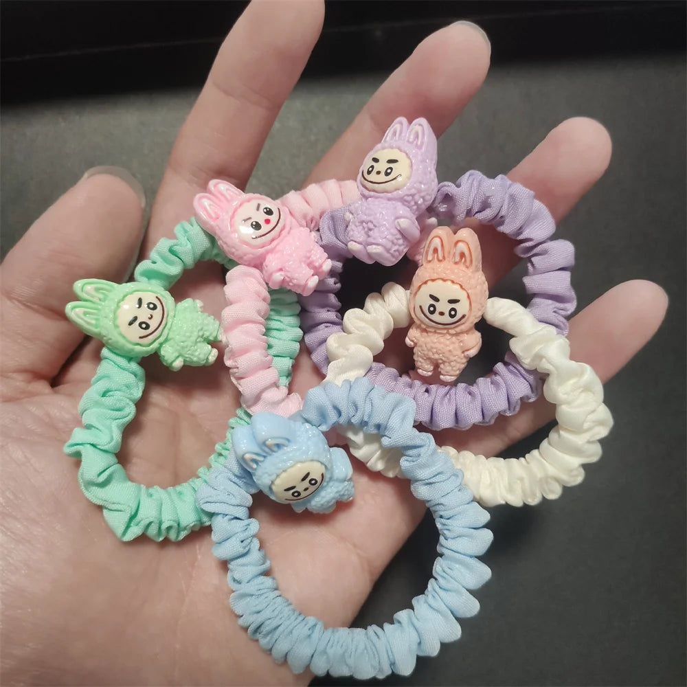 Cute Cartoon Hair Ties β 5/6pcs Elastic Ponytail Holders for Girls & Women