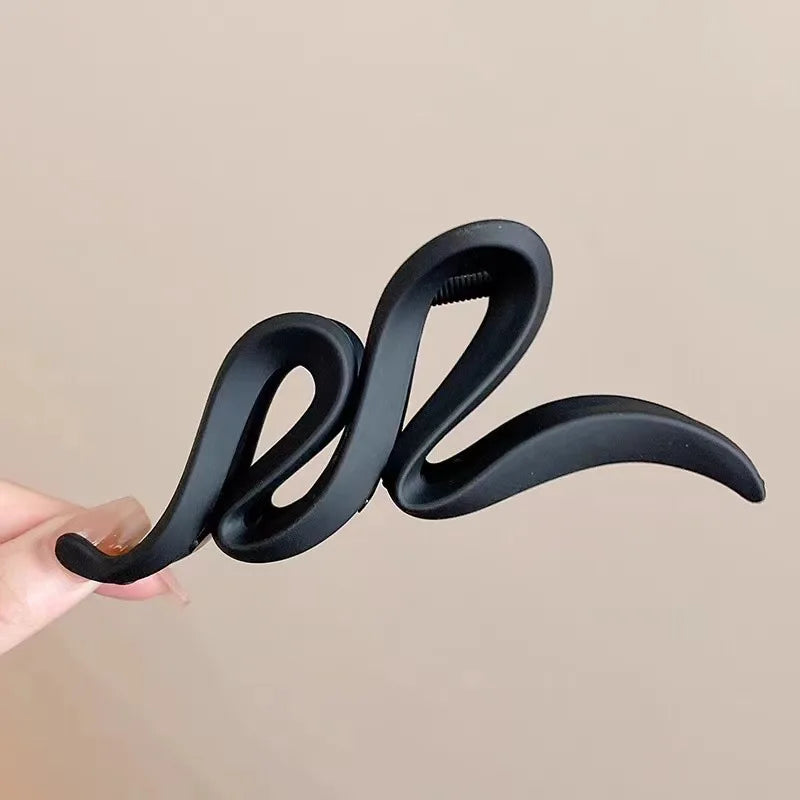 13cm Matte Wave Acrylic Hair Claw Clip for Women