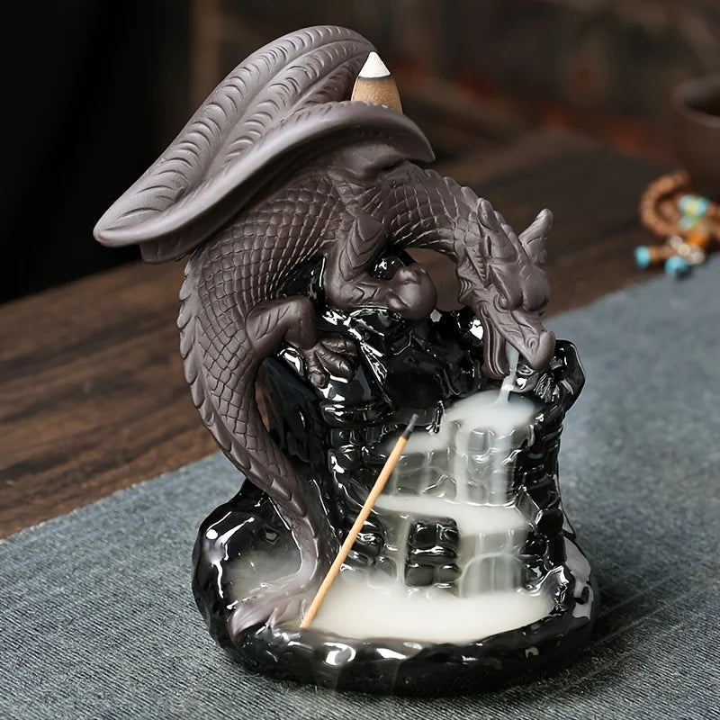Dragon Backflow Incense Holder for Home Decor – Aromatherapy and Air Purification