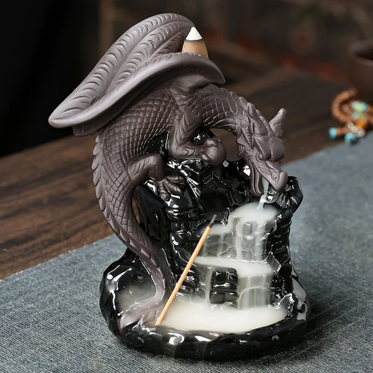 Dragon Backflow Incense Holder for Home Decor – Aromatherapy and Air Purification