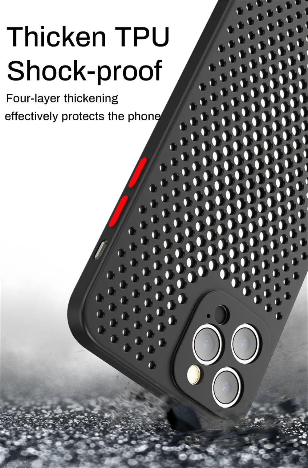 Breathable Cooling Silicone Protective Case for iPhone