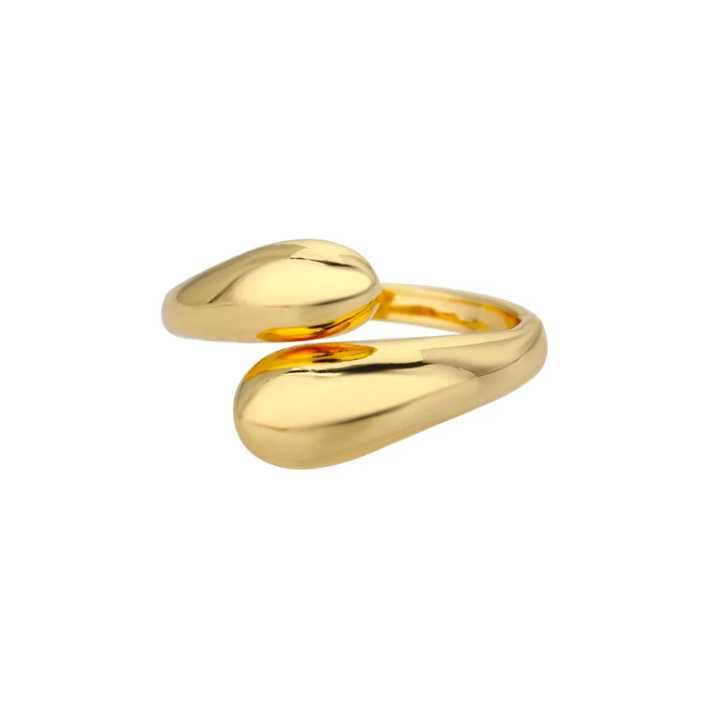 316L Stainless Steel Gold Rings – Luxury Adjustable Women’s Jewelry