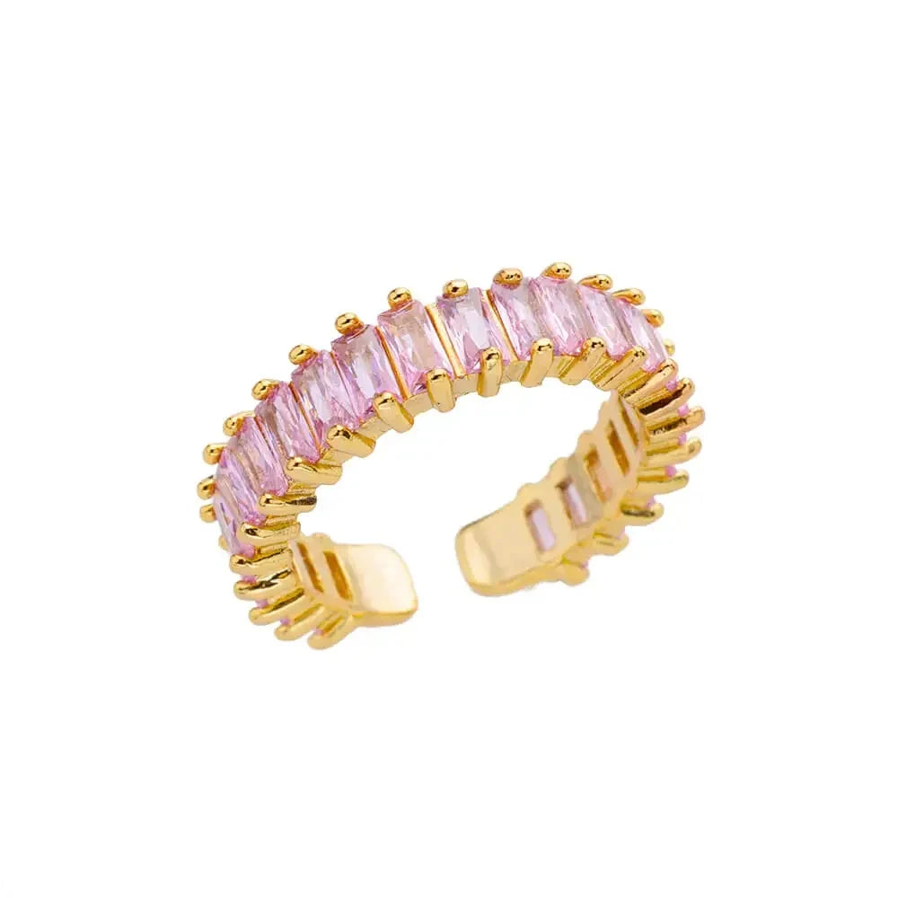 316L Stainless Steel Gold Rings – Luxury Adjustable Women’s Jewelry