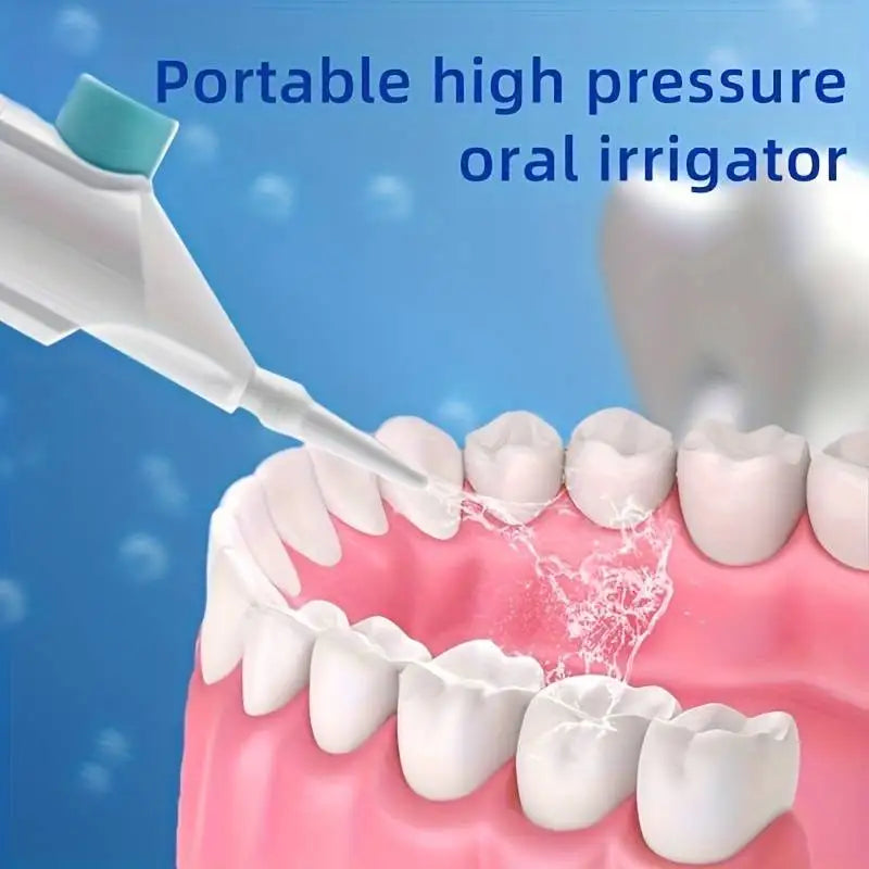 Portable High-Pressure Oral Irrigator β Manual Water Flosser for Deep Teeth Cleaning