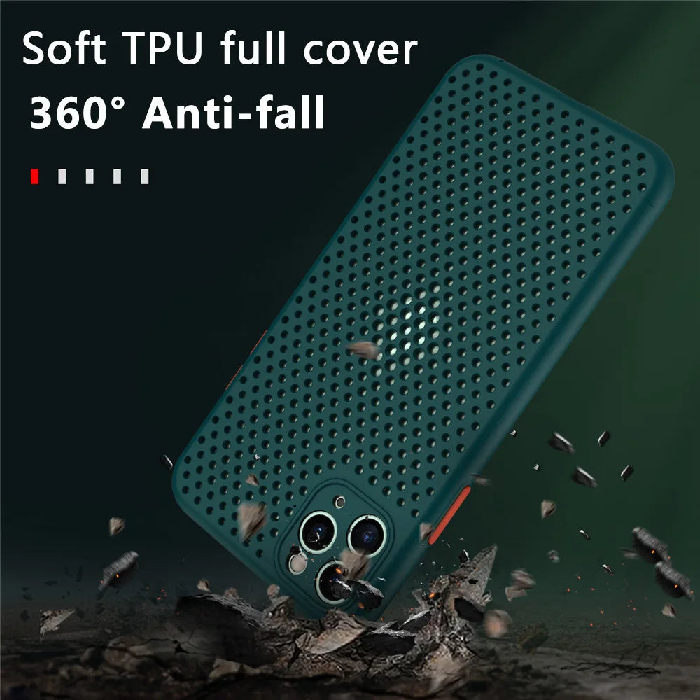 Breathable Cooling Silicone Protective Case for iPhone