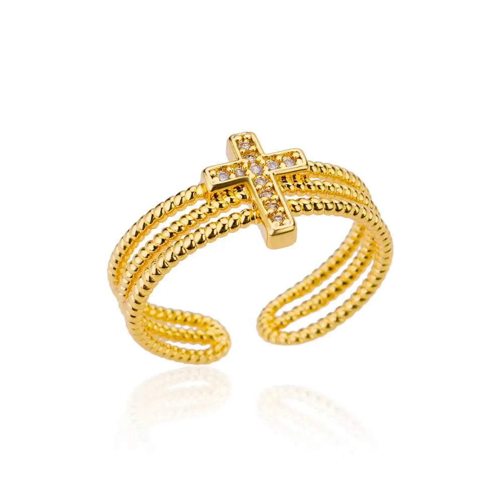 316L Stainless Steel Gold Rings – Luxury Adjustable Women’s Jewelry