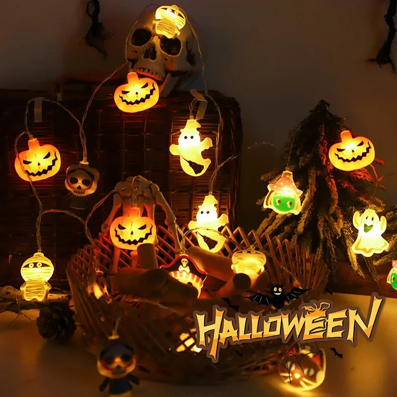 Halloween LED Pumpkin String Lights Bright, Festive, and Perfect for Any Halloween Setup