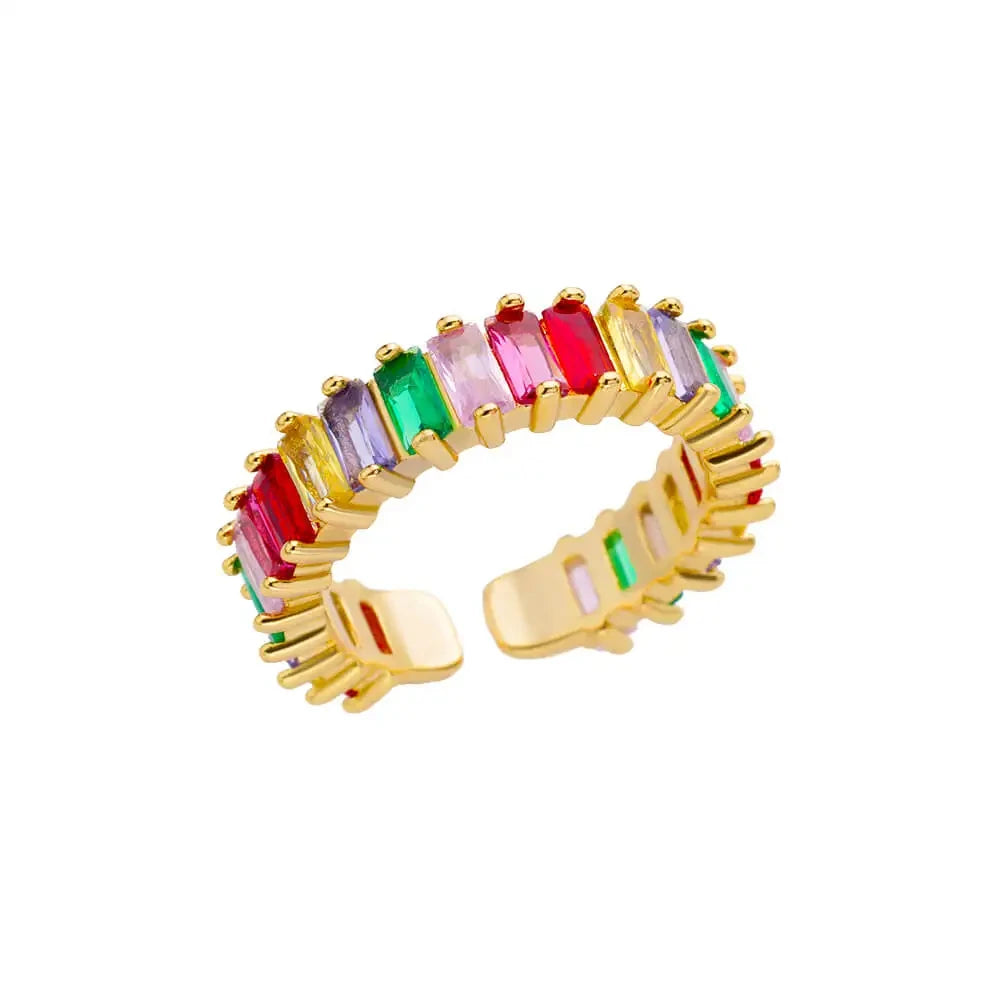 316L Stainless Steel Gold Rings – Luxury Adjustable Women’s Jewelry