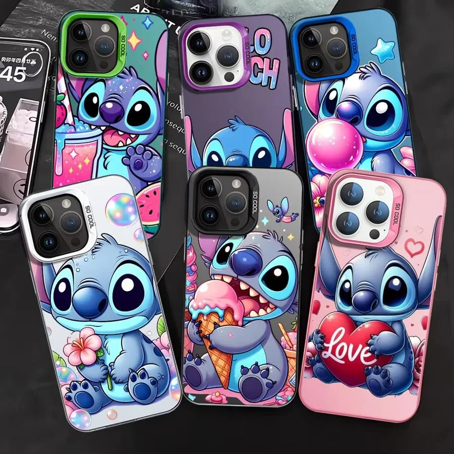 Cartoon Stitch Phone Case for iPhone – Soft Silicone Shockproof Cover