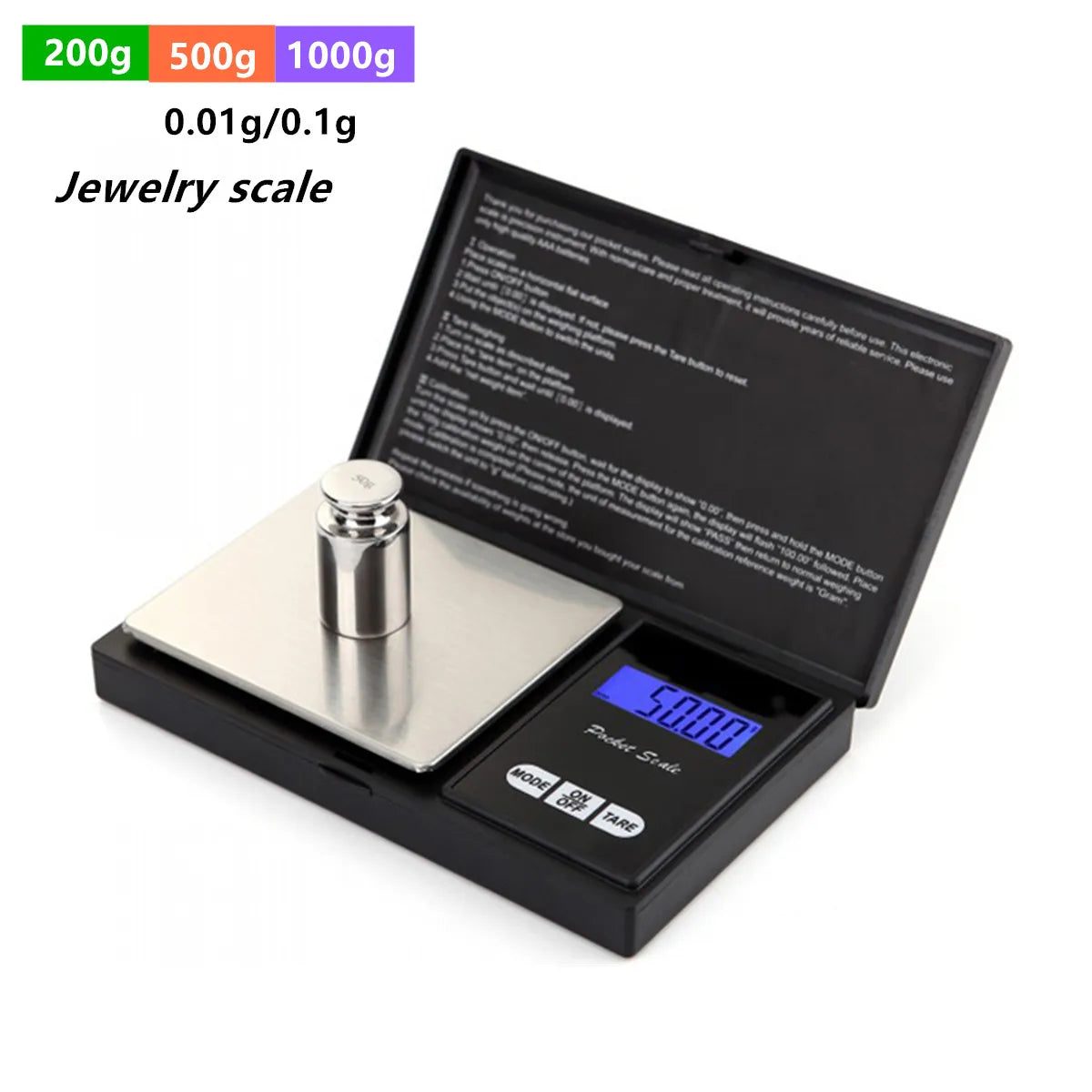 Digital Pocket Scale – 1000g/0.01g Precision