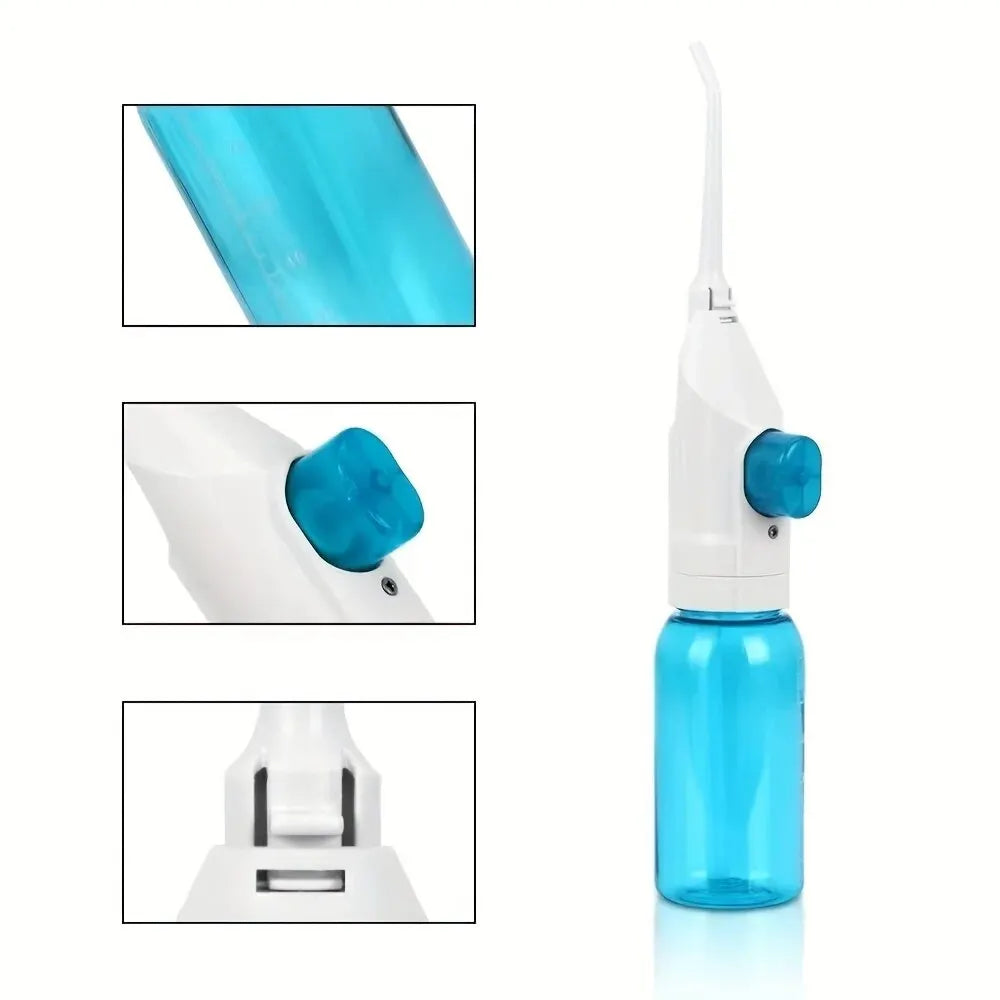 Portable High-Pressure Oral Irrigator – Manual Water Flosser for Deep Teeth Cleaning