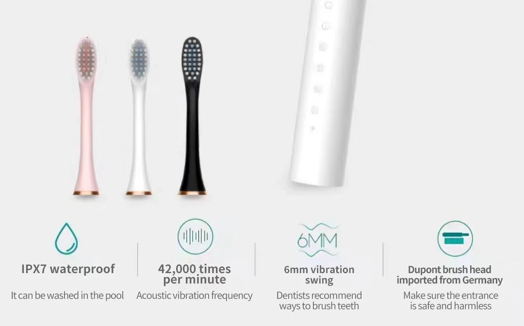 Sonic Electric Toothbrush – Rechargeable & Waterproof