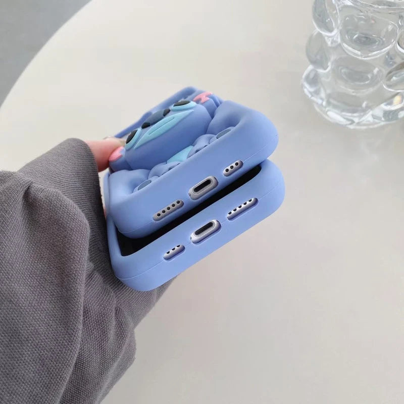 3D Cartoon Silicone Case for iPhone – Soft Shockproof Grip Cover