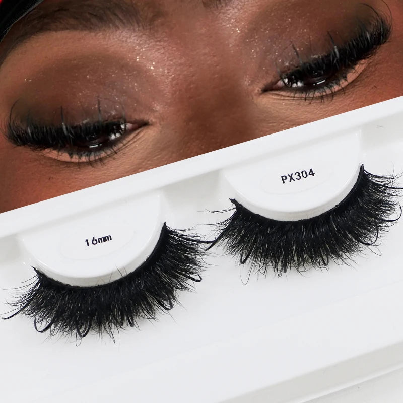 Full Strip Mink-Style Eyelashes – Reusable Synthetic Lash Extensions for Natural Look