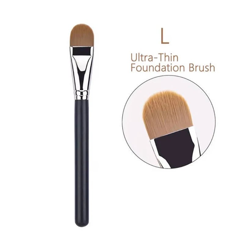 Flat Round Ultra-Thin Foundation & Concealer Brush – Professional Precision Tool