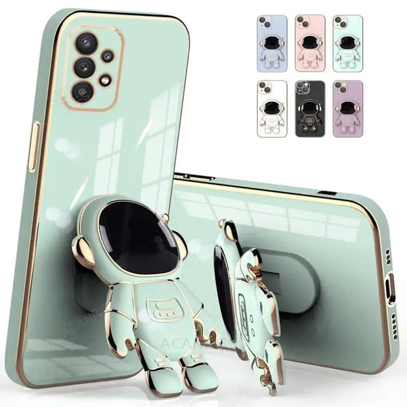 Astronaut Holder Plating Phone Case for Samsung Galaxy