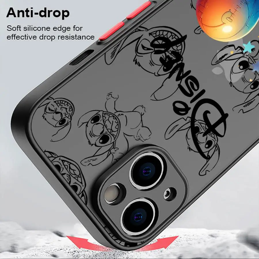 Matte Shockproof Cartoon Phone Case for iPhone – Soft Protective Cover