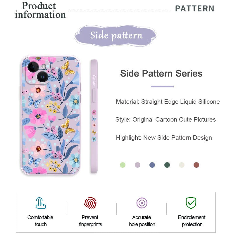 Miss Pattern Flower Phone Case – Stylish & Protective